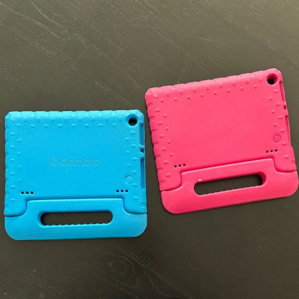 2 Kids Tablet Cases - Blue and Pink
